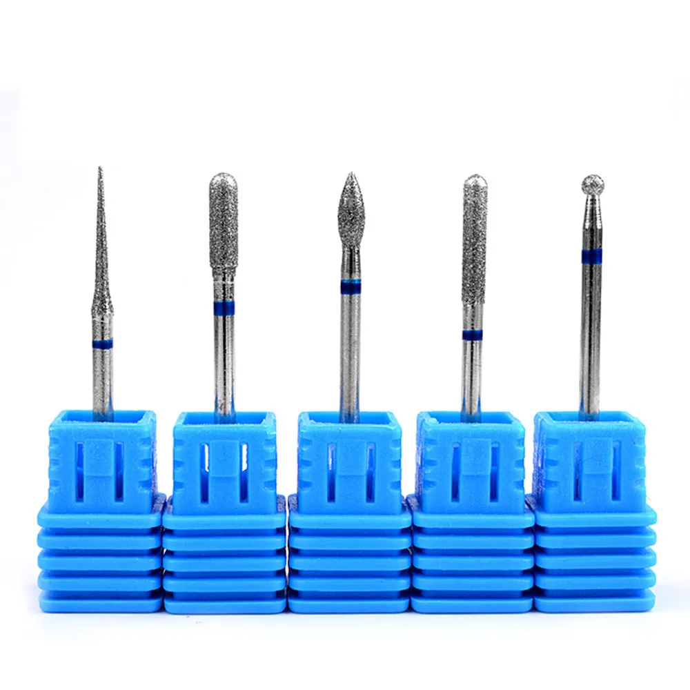 5 Type Nail Drill Bits For Electric Drill Manicure Machine Accessory Colorful Ceramic Milling Cutter Rainbow Tungsten Carbide#s