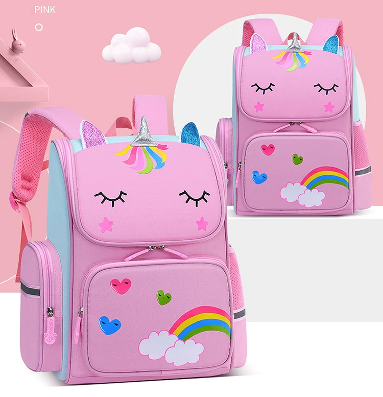 Unicorn Cute Colorful Rainbow Backpack For Girls
