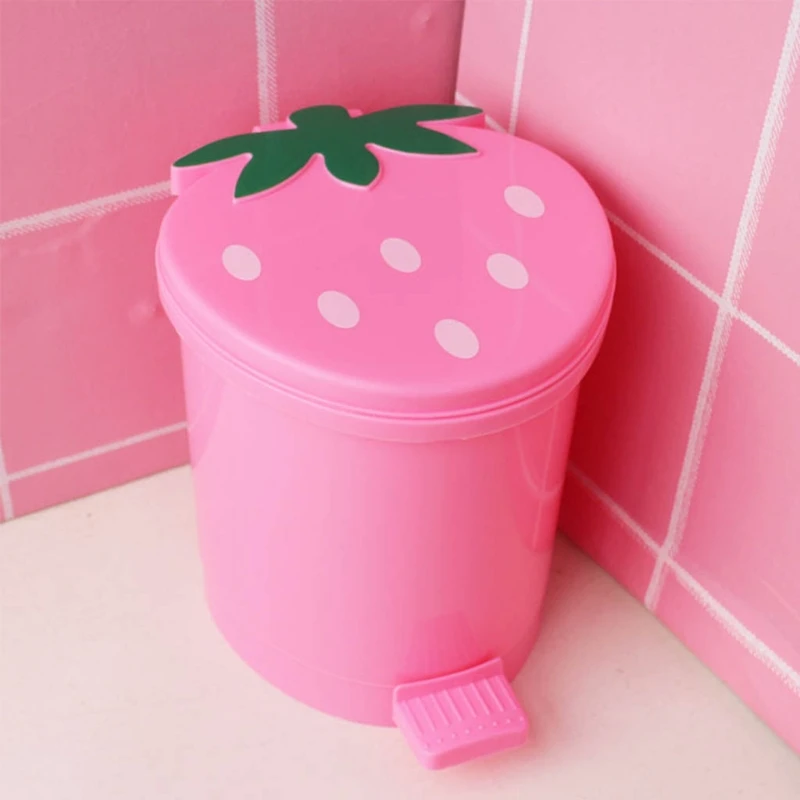 oplichter Humaan strelen Roze Rode Aardbei Leuke Afvalbak Desktop Draagbare Plastic Mini Vuilnis  Mand Thuis Slaapkamer Opslag Emmer Vuilnisbak Met Deksel|Afvalbakken| -  AliExpress