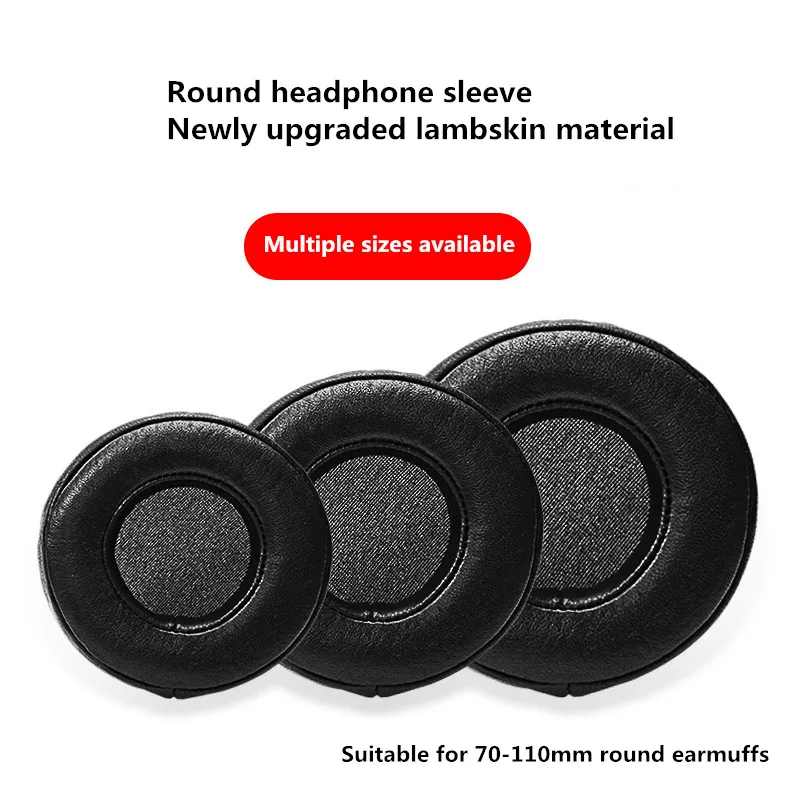 General Sheepskin Leather 65mm 70mm 110mm Replacement Memory Foam Earpads for Sony for Audio Technica all Headphones Ear Pads