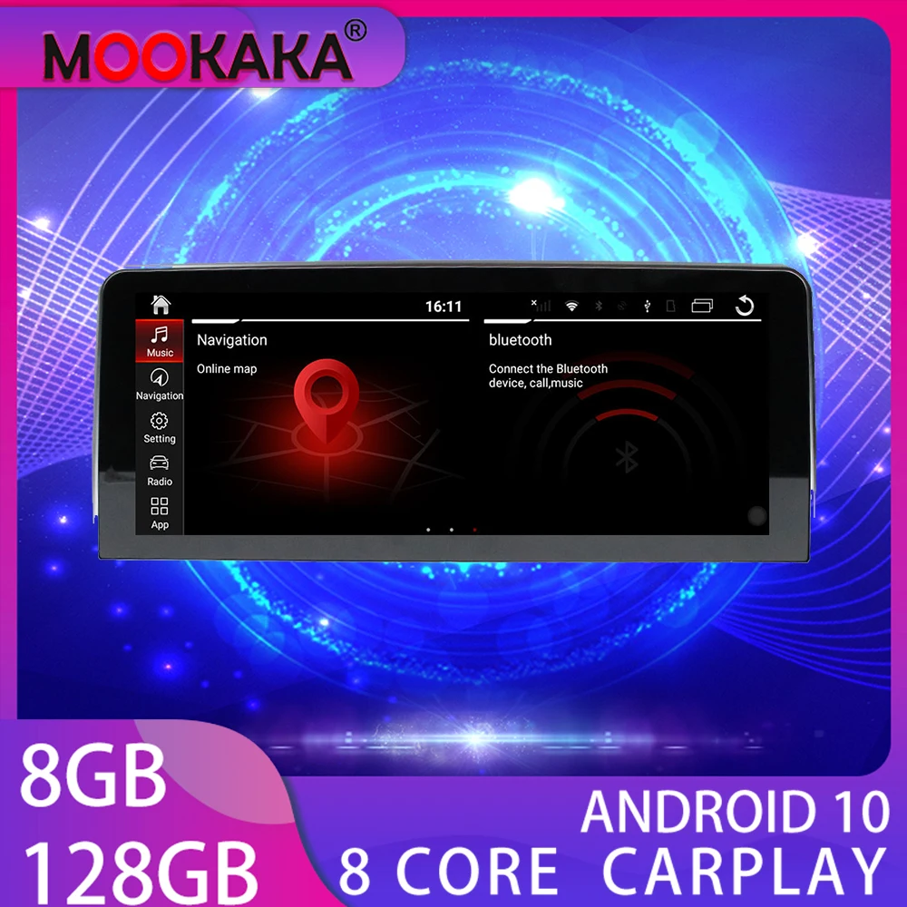

For BMW 3 Series 4GT 2013-2019 Car Player GPS Navigation 128GB Android Auto Radio Stereo Head Unit Audio Recorder