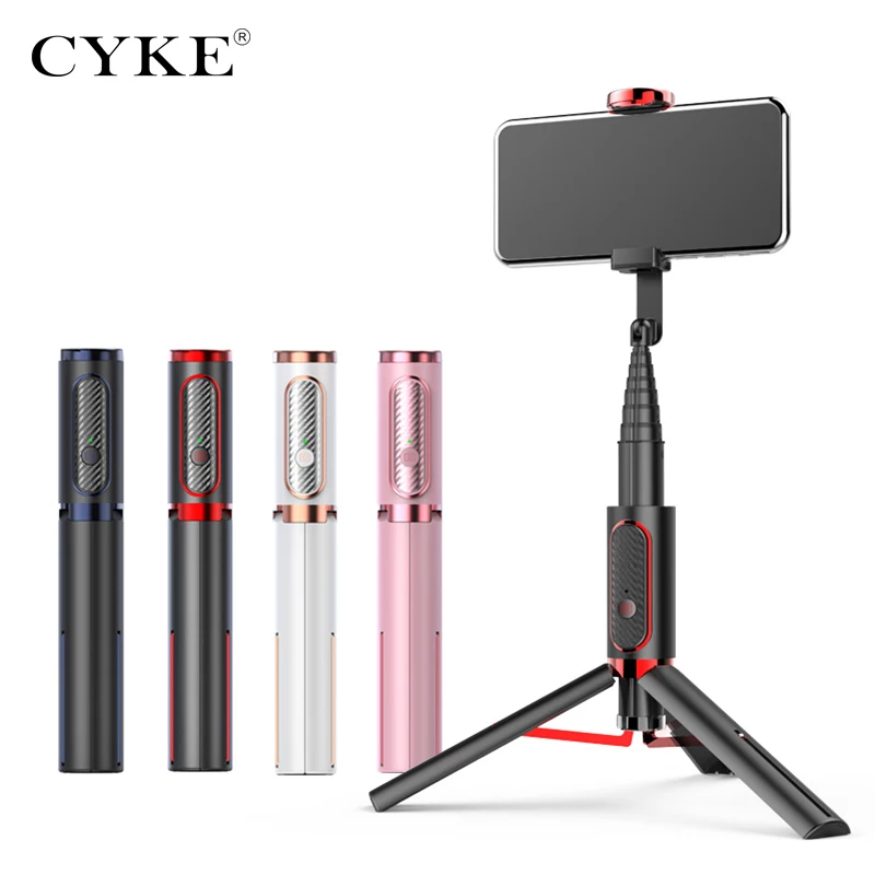

CYKE Brand M18 Wireless Bluetooth Selfie Stick Integrated Tripod Portable Telescopic Rod for IOS Android Mobile Phone Self Timer
