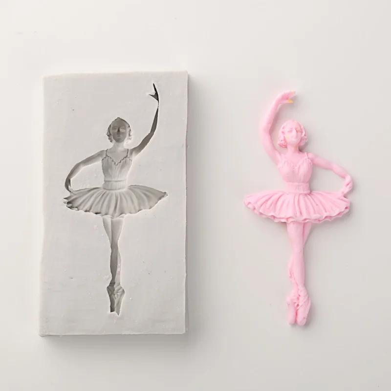 

Elegant Dancing Ballet Girl Cake Silicone Mold Fondant Molds DIY Cake Decorating Tools Candy Fimo Clay Sugarcraft Gumpaste Mould