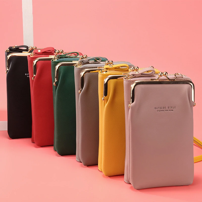

Messenger Mobile Phone Bag Fashion Metal Bag Multifunctional Adjustable Shoulder Strap Backpack Colorful Ladies Wallet Handbag