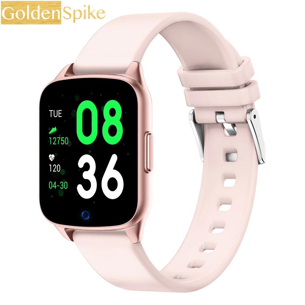 GOLDENSPIKE, женские Смарт-часы с Bluetooth, пульсометр, кровяное давление, фитнес-трекер, модные мужские спортивные Смарт-часы для женщин и мужчин