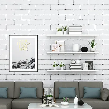 

10m waterproof PVC retro white brick wallpaper for bedroom living room office kitchen wall papers home decor bedroom decor wall