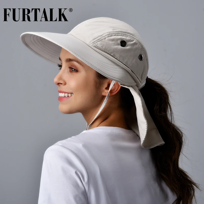 

Шляпа FURTALK рыболовная с широкими полями, Солнцезащитная шапка в стиле сафари с откидным хвостом для конского хвоста, для пеших прогулок и походов, SH056, лето