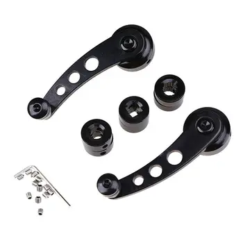 

Pair Universal Billet Aluminum Car Door Window Crank Handle Winder Black Brand New Auto Replacement Parts