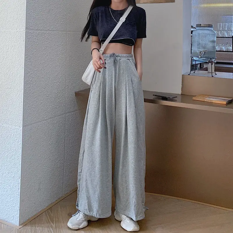 HOUZHOU Women Sports Pants Korean Fashion Oversize Gray Jogging Sweatpants  Baggy 2021 High Waist Joggers White Trousers Female Y211115 From 25,65 €