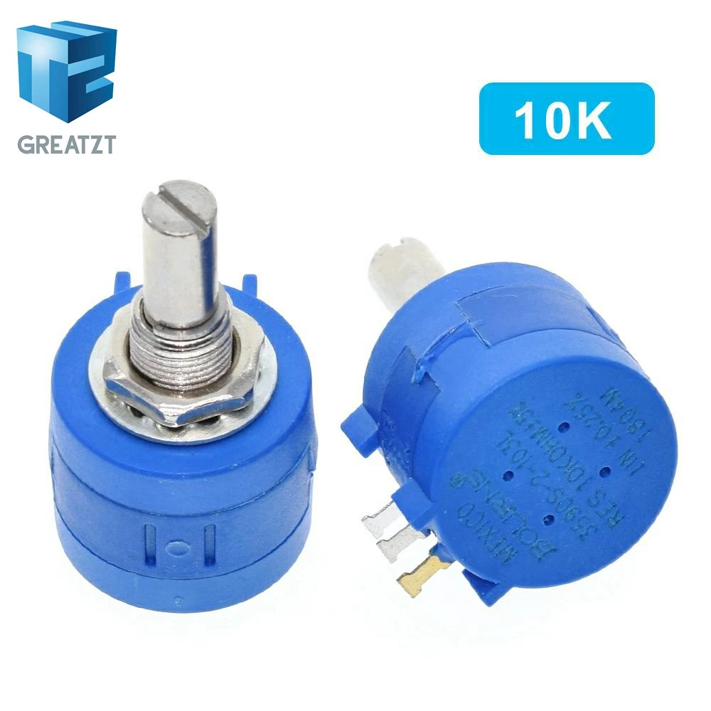 Многоповоротный потенциометр GREATZT 3590S 500 1K 2K 5K 10K 20K 50K 100K ом регулируемый резистор