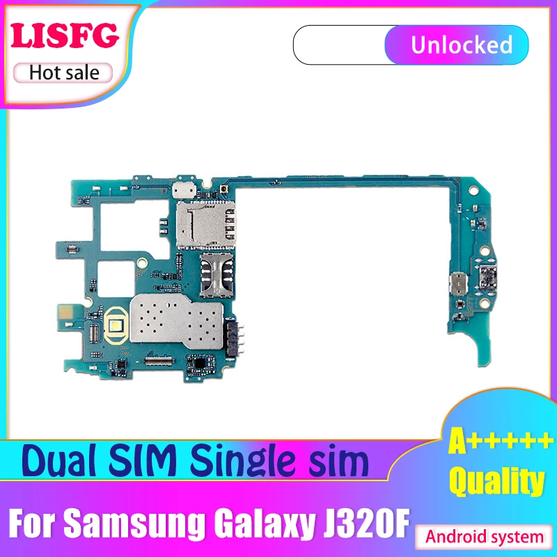 Dual/Single SIM Motherboard For Samsung Galaxy J3 J320F Motherboard,100%  Unlocked For Samsung Galaxy J3 Logic Board Mainboard - AliExpress