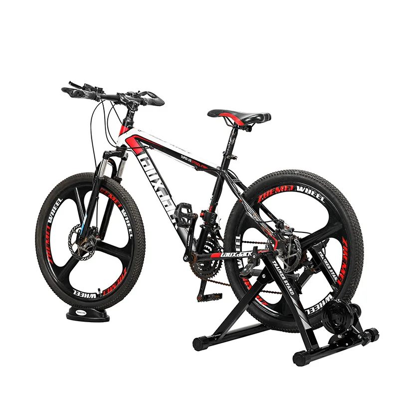 

Indoor Cycling Bike Trainer Roller MTB Mountain Road Bicycle Training Foldable Steel Stand Front Wheel Pad for 26-28 Inch Bike