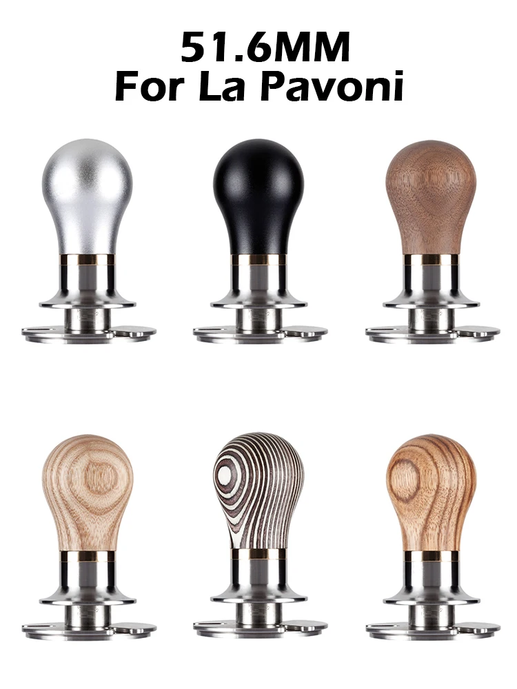 51,6mm elastizität verstellbarer Kaffee manipulation hammer aus Edelstahl mit flachem Basis druck für La Pavoni Barista-Zubehör – Detail 1