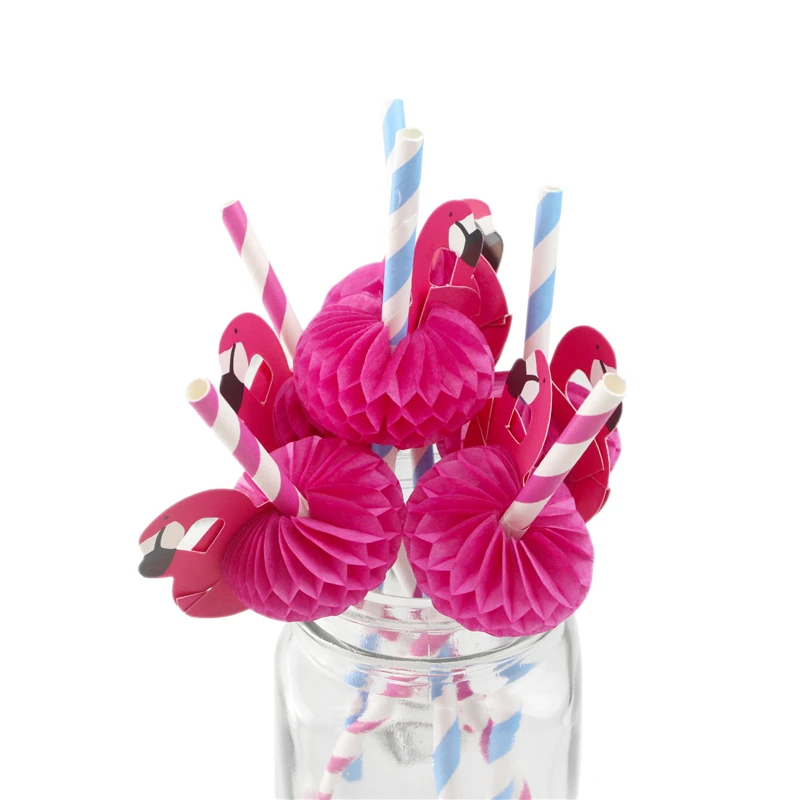 150Pcs/Pack Bird Paper Drinking Straws Party Kids Decoration Baby Shower Birthday Celebration Hawaii Carnival Party Supplies