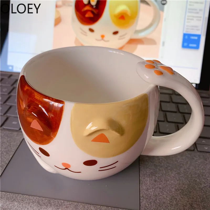 Кофейные кружки с милым котом керамическая чашка для молока завтрака воды