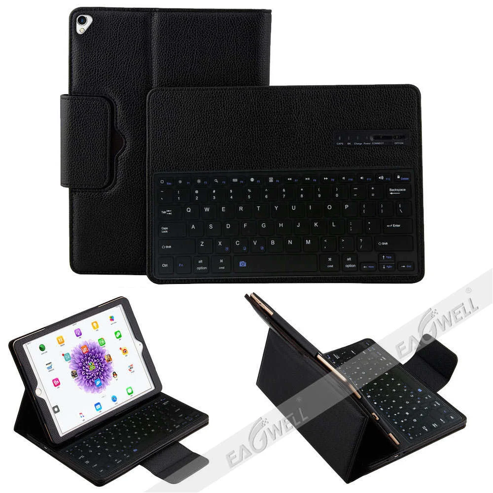 Беспроводная Bluetooth клавиатура чехол для планшета для iPad Pro 12,9 / чехол из искусственной кожи Litchi чехол-подставка для iPad Pro 12,9