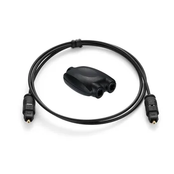 

3FT 0.92M Digital Optical Fiber Optic Toslink Audio Cable 3FT 1M Toslink Splitter HDTV PS3 Cord 821#2