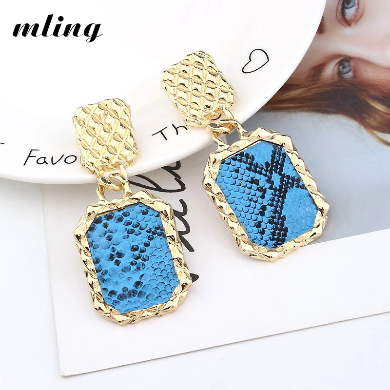 Винтажные серьги 2019 европейские и американские геометрические металлические