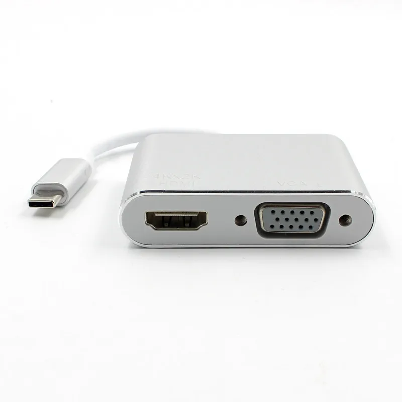 USB 3,1 type C к адаптер HDMI VGA ноутбук Внешний дисплей подставка для концентратора двойной интерфейс одновременный выход для Macbook