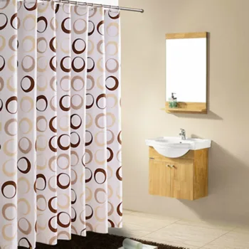 

Circle printed thickening polyester shower curtain cloth waterproof curtain Bathroom curtain blind home deco window curtain