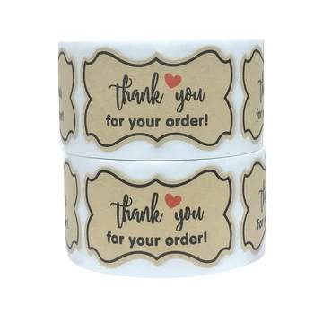 

2 Roll Seal Stickers Thank You for Your Order Stickers Handmade Baking Packaging Labels Cards Bouquets Parcels Stickers