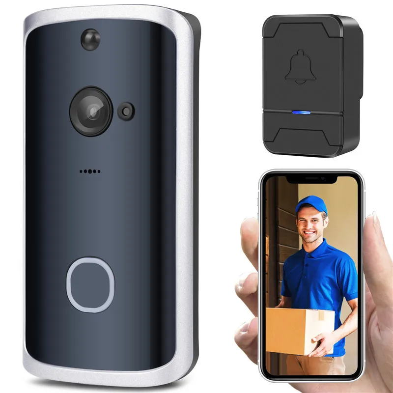 

Smart Wireless Doorbell WiFi Ring Audio Video Doorbell Camera Phone Bell Wireless Intercom Home Security