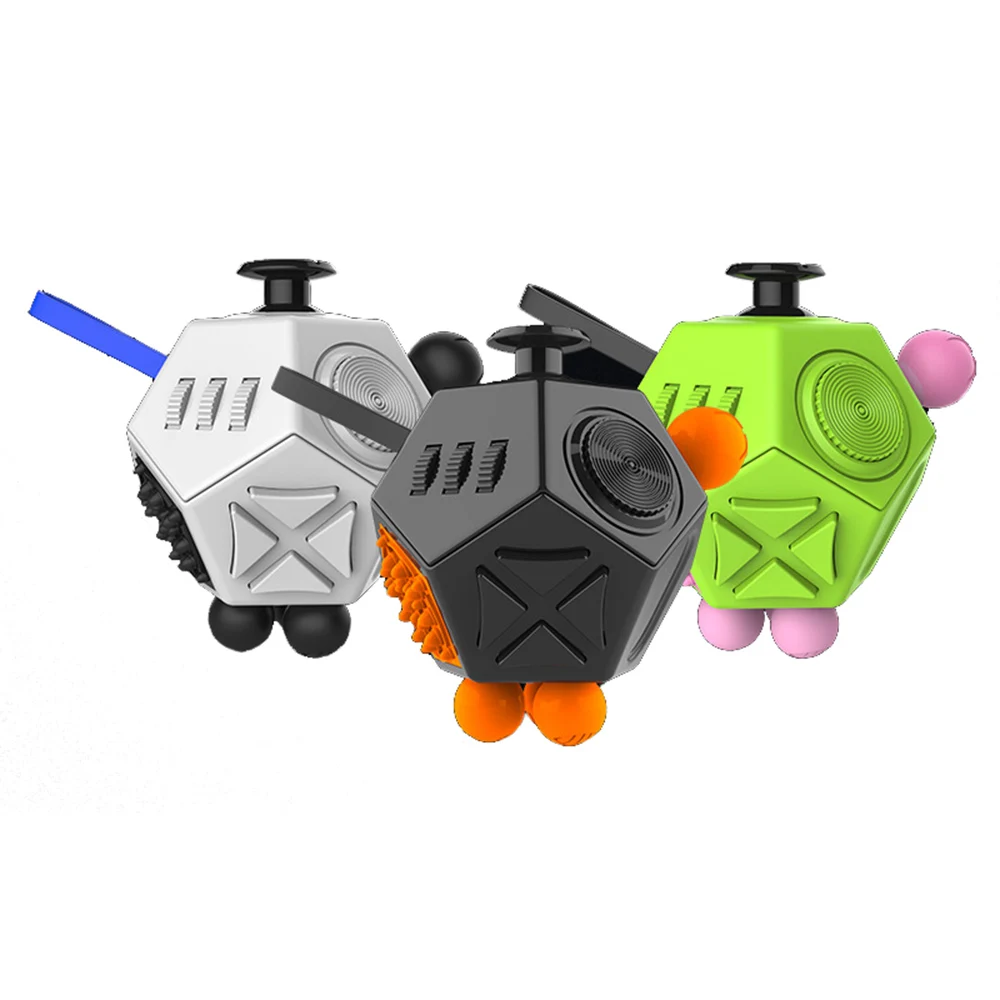 12 Sides Fidget Spinner For Anti Stress Autism ADHD Anxiety Magic Dice Relieve Boredom Antistrss Hand Finger Cube Toy BC0285 (2)