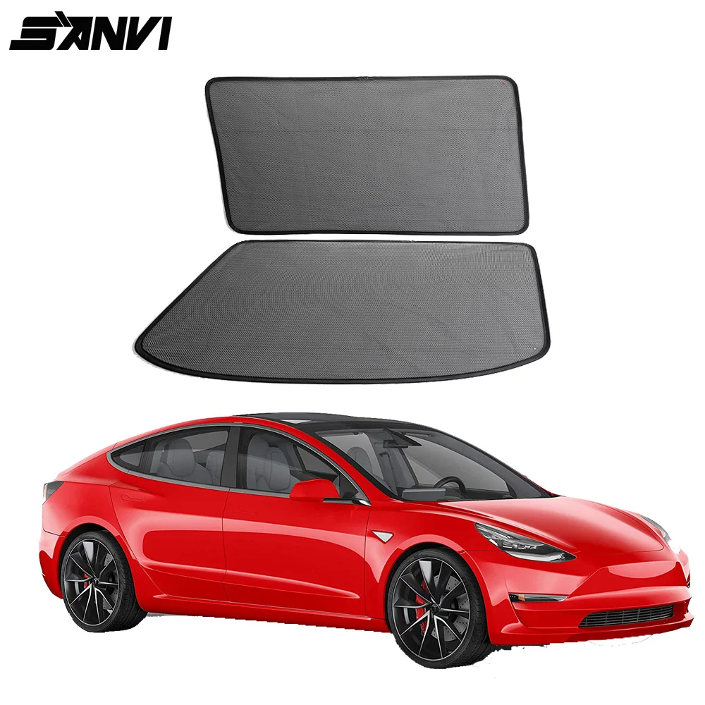 

SANVI Roof Sunshade Car Skylight Blind Shading Net for Tesla Model3
