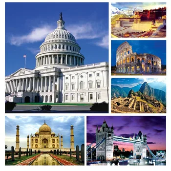 

1000pcs Adult Puzzles Landscape Cartoon Style Toy Learning Intellective Games Stress Relief FEA889