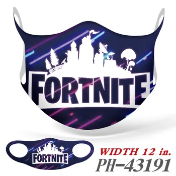 

Fortnites Protective Face Mouth Mask Fortress Night Print Mask Cartoon Full Color Seamless Viscose Fiber Dustproof Cosplay Mask