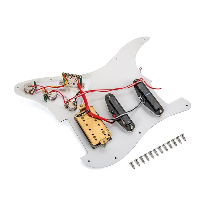 Горячий-электрогитара Pickguard 3-Ply Ssh загружен Prewired Humbucker Pickguard набор звукоснимателей для гитары