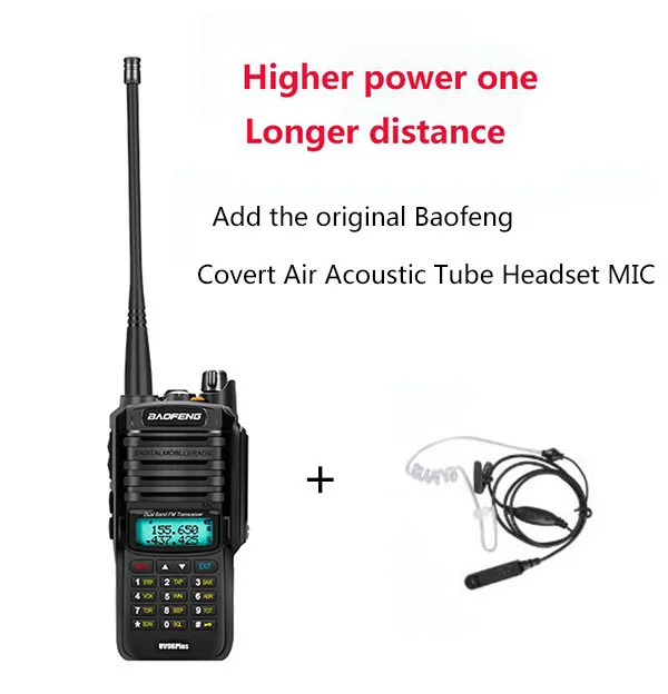 Обновление uv9r Baofeng UV-9R plus 50 км портативная рация 10 Вт 4800 мАч двухстороннее радио vhf uhf ham Радио большой диапазон CB радиостанция - Цвет: Tube Headset