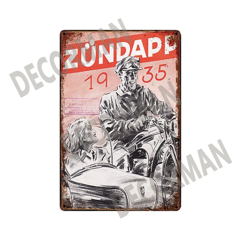 [WellCraft] ZUNDAPP DUCATI оловянные вывески плакаты винтажный двигатель металлическая живопись на заказ клуб Декор LT-2035 - Цвет: SL-11704
