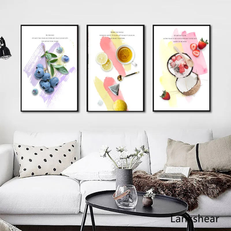 

Canvas Painting Food Friut Poster Modern Abstract Still Life Pictures Wall Art Home Decor For Living Room