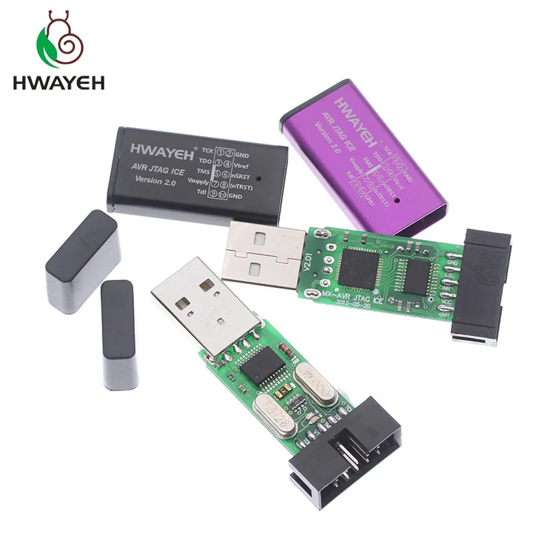 AVR JTAG ICE USB скачать программист Эмулятор (алюминиевый корпус + защита от перегрузки