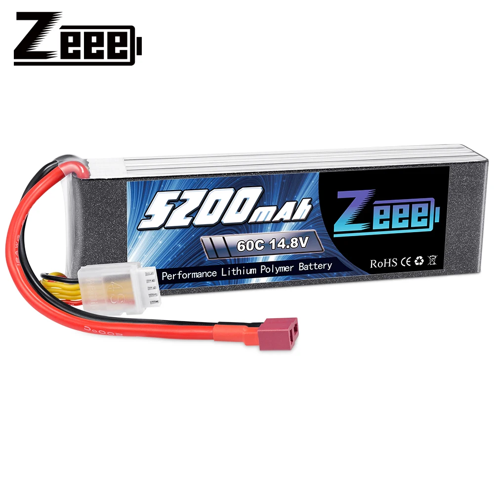 zeee-4s-lipo-аккумулятор-148-в-5200-мАч-60c-с-разъемом-deans-аккумулятор-lipo-для-радиоуправляемого-вертолета-квадрокоптера-автомобиля-грузовика-лодки