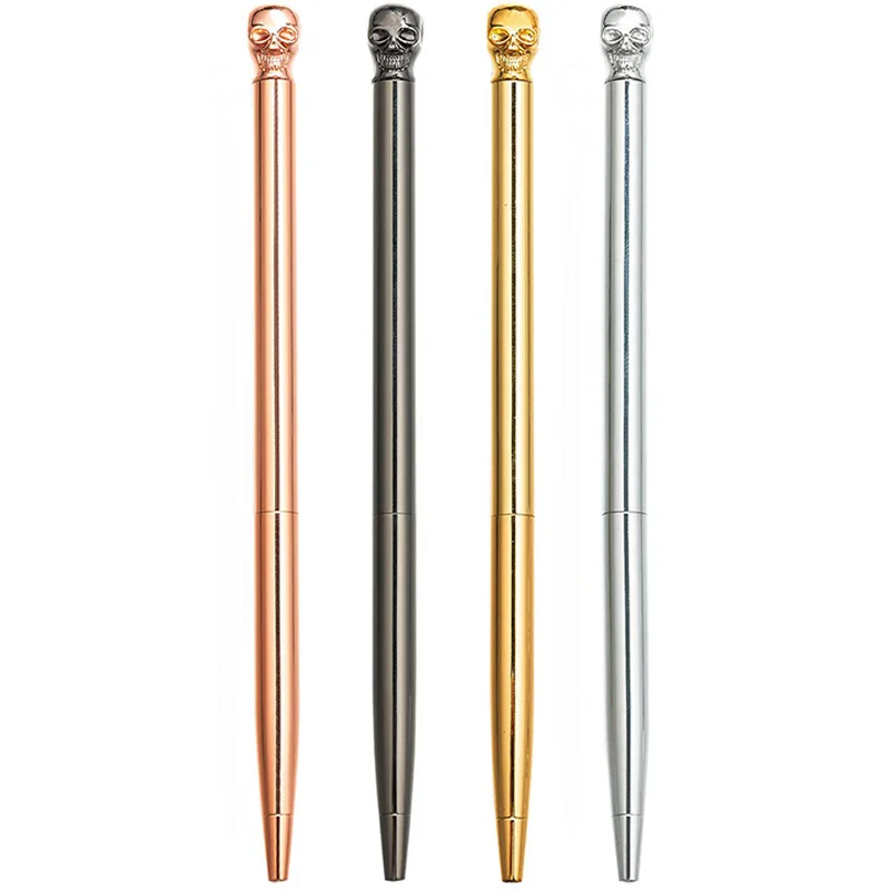 

Novelty Skull Ballpoint Pens,Metal Writing Pen for Nurse Dr. Stationery Crazy Student Gift (Pack 4)