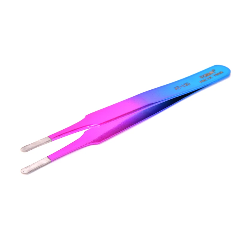 13D 1pcs Curved Straight Tweezers Rainbow Eyelash Extension Nails Decor Picker Dead Skin Remover Manicure Makeup Nail Tools - Цвет: 13D