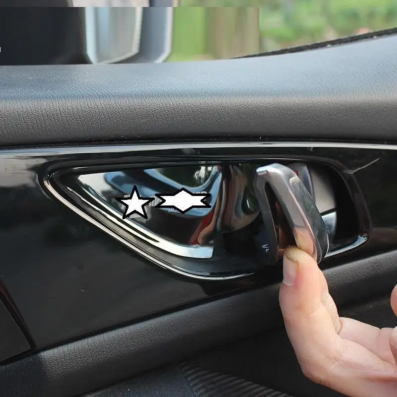 Авто оконная ручка Шестерня двери автомобиля модифицированный хром автомобиля Стайлинг Чехлы украшения Яркие блестки 18 19 для Mazda Axela - Название цвета: MODEL M