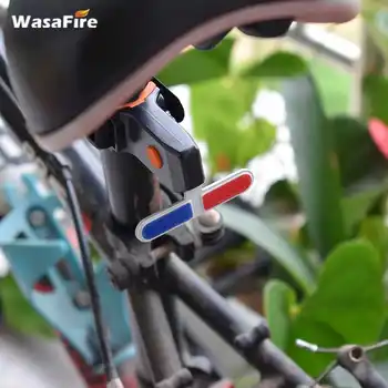 

Wasafire 4 Modes Red Blue Bike Night Cycling Rear Light Police LED Taillight USB Rechargeable Bicycle Tail Lamp Warning Light