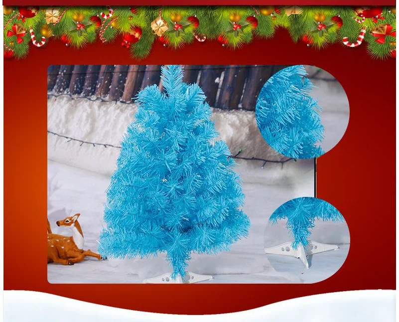 90 см новогодняя елка сапфир синий Мини Искусственные елки украшения Рождественские украшения для дома
