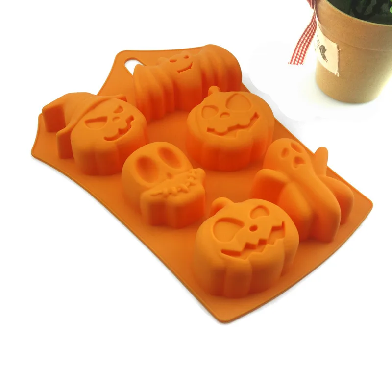 

2pcs Halloween Silicone Baking Mold Cake Chocolate Pumpkin Mold Decorating Tools