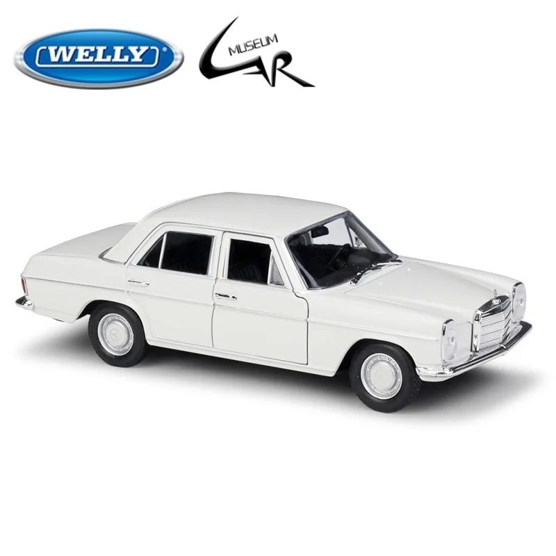 

Welly 1:24 Benz 220 Cream White /Red Metal Diecast Rally Scale Car Model Kit Display Collections Gift Toy