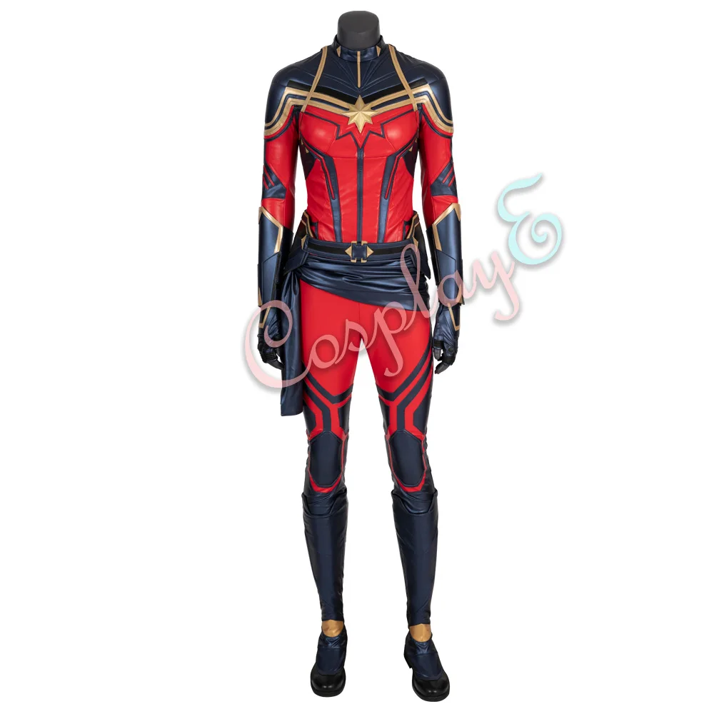 Капитан Костюм Марвел Мстители эндгейм Косплей Carol Danvers Красная Женская мода полный комплект