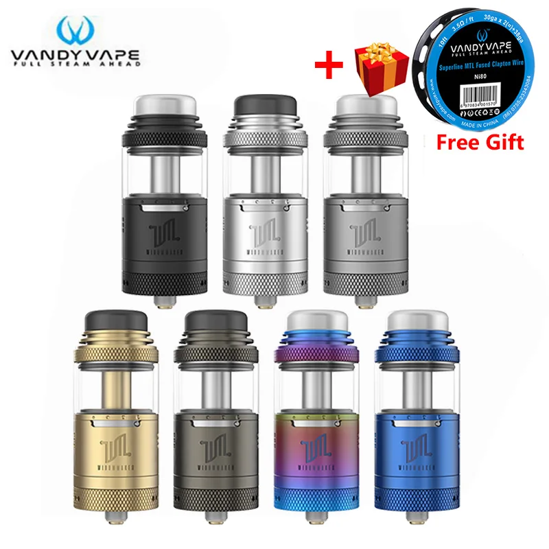 В наличии! Атомайзер Vandy Vape Widowmaker RTA 6 мл атомайзер VandyVape с 3 колпачками для