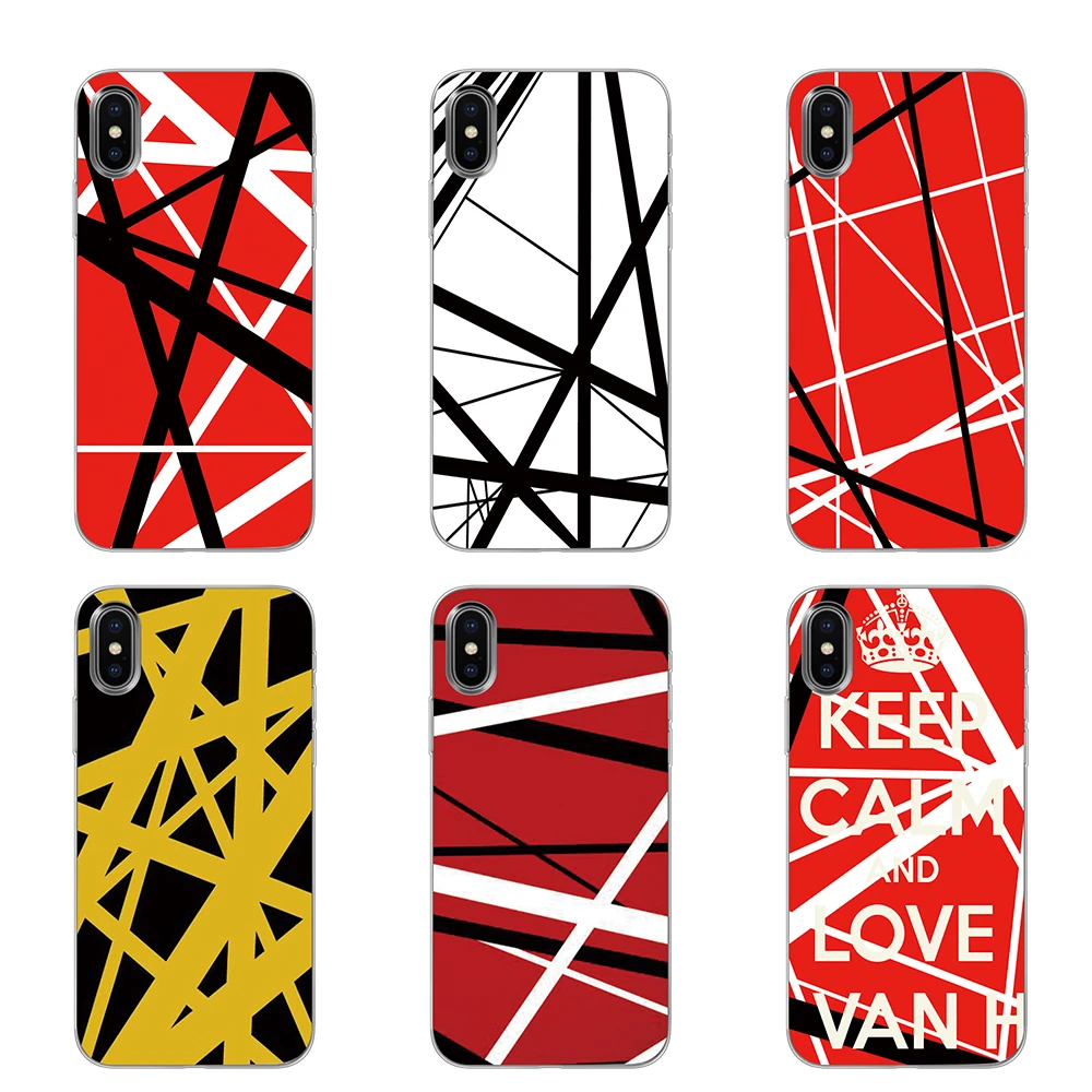 Силиконовые чехлы для телефонов Van Halen в полоску для iPhone 5 5S SE 6 6s 7 8 Plus X XS Max XR задняя крышка