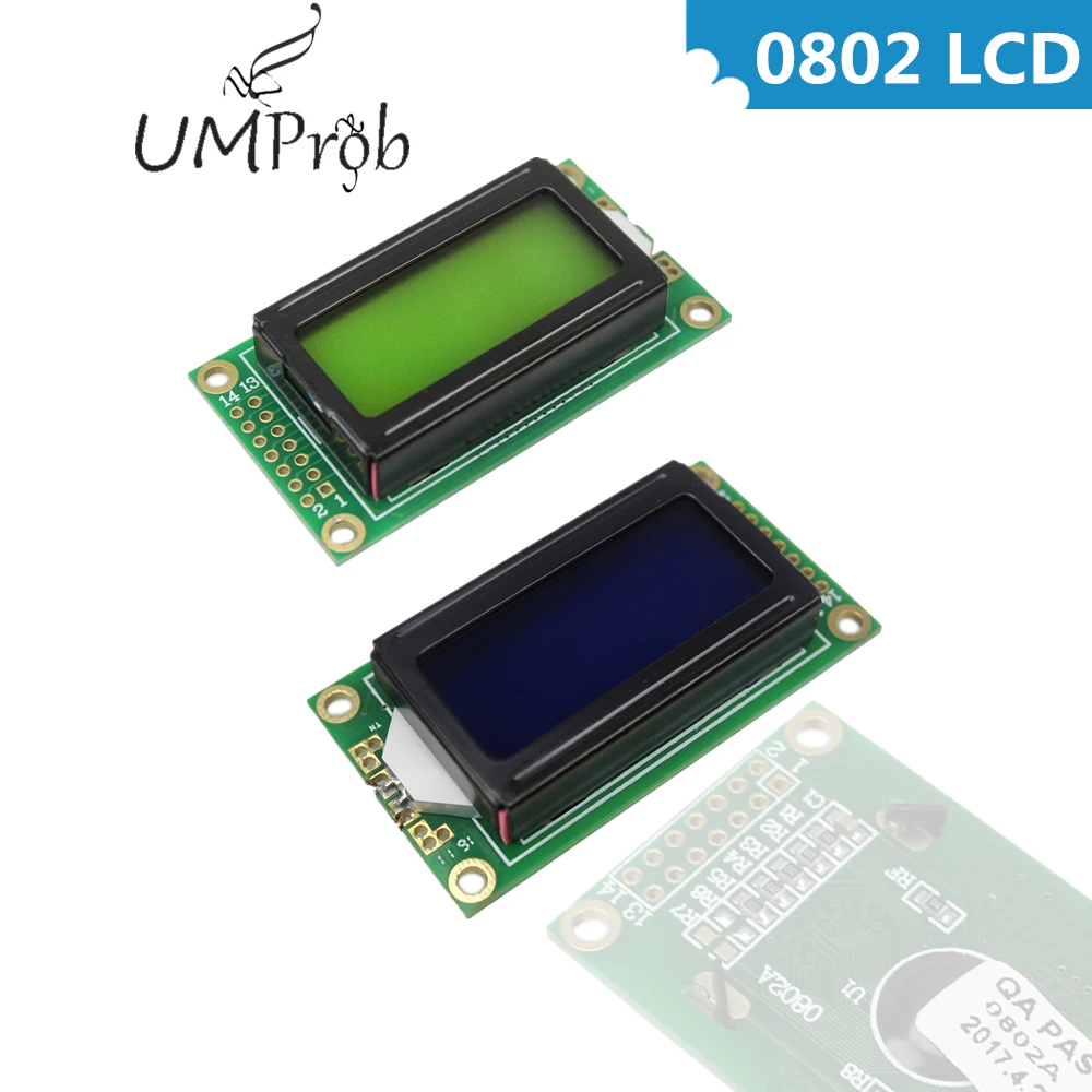 0802 ЖК-дисплей модуль 8x2 символа Дисплей 3,3 В/5 В светодио дный ЖК-дисплей Подсветка для arduino Diy Kit