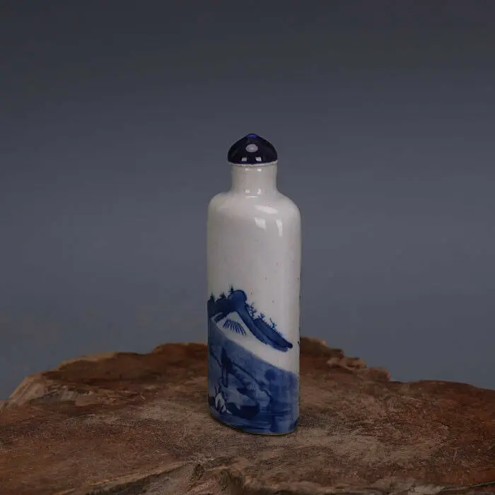 中国　スナッフボトル Snuffボトル3.43インチ中国の青と白の磁器qing風景デザイン - AliExpress