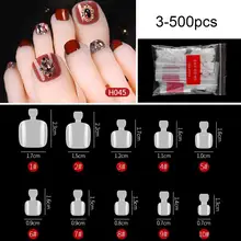 

Long Lasting 1 Bag Useful Plastic Flake Nails Half Cover Transparent Clear Nail Tips Easy to Fit for Women