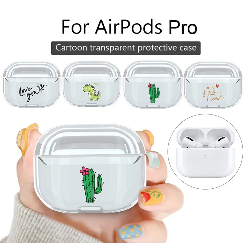 Прозрачный беспроводной чехол Bluetooth для AirPods Pro, чехол для наушников для Apple Airpord 3 шт., чехол, портативная защитная коробка для наушников